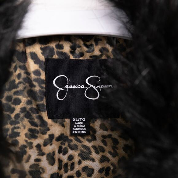 Jessica Simpson Women Double Breasted Fashion Coat Wool Black Size XL - Picture 5 of 9